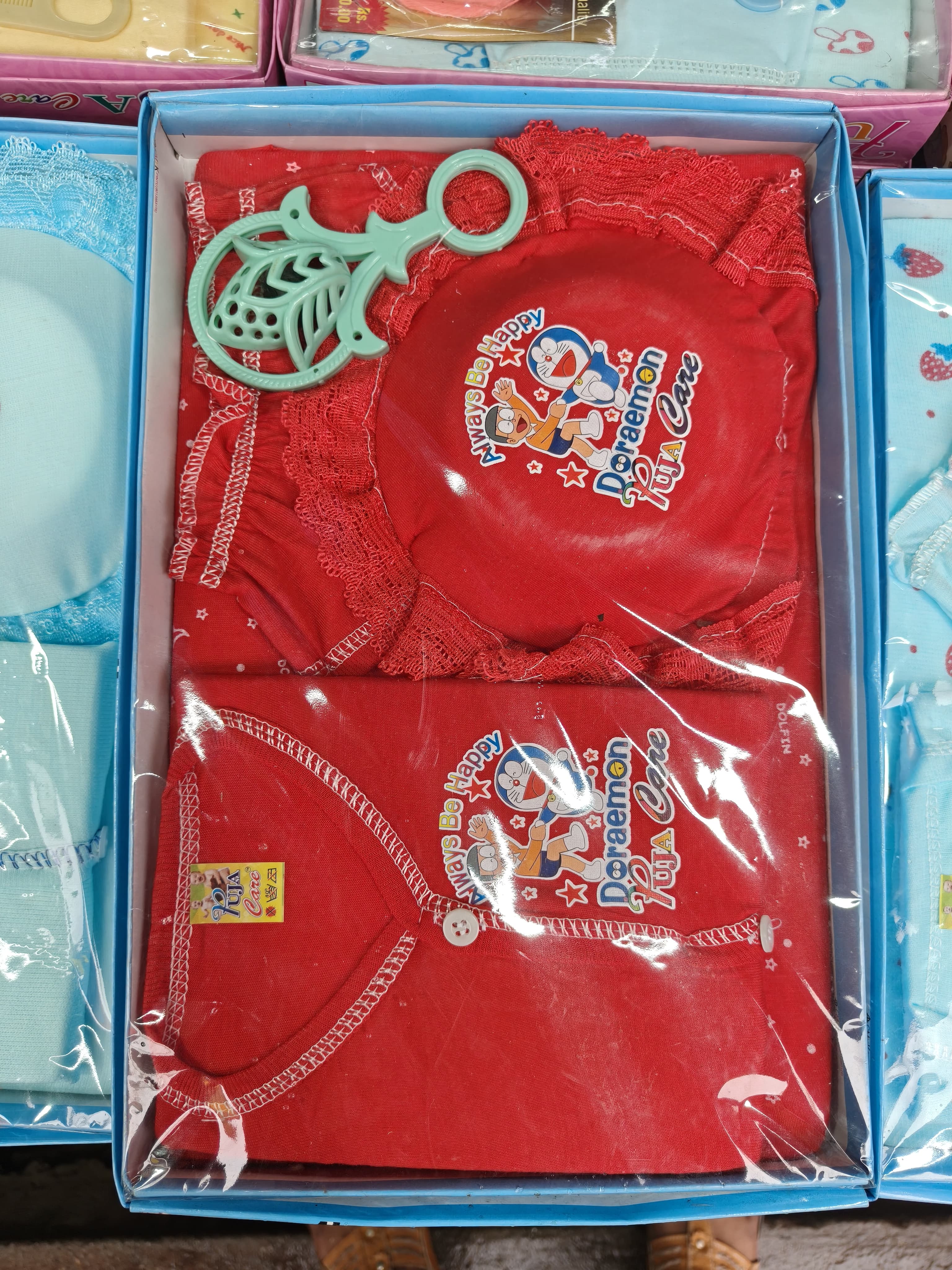 Baby Gift Set – Soft Cotton Newborn Clothing with Accessories (Red) Set Of 12 Pieces